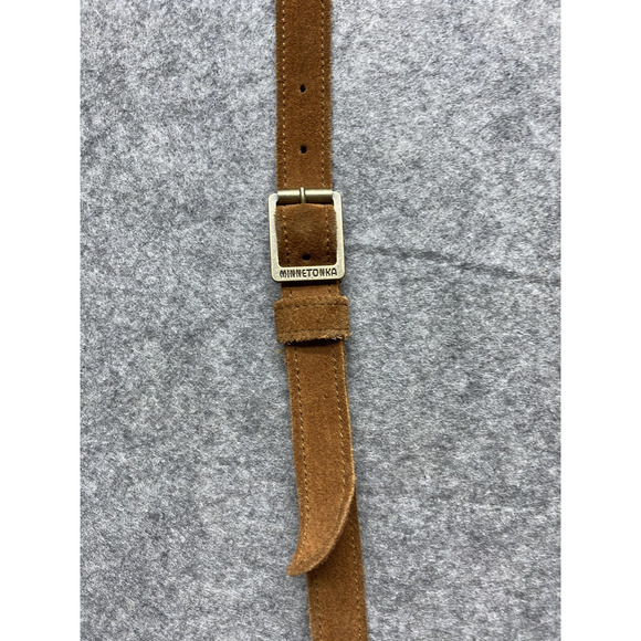 Minnetonka Crossbody Bag Womens Brown Suede Tassel Whipstitch Adjustable Purse - Picture 12 of 16